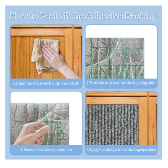 NWT Cat Scratching Mat furniture protector Roll of self adhesive Mat gray - Picture 6 of 9